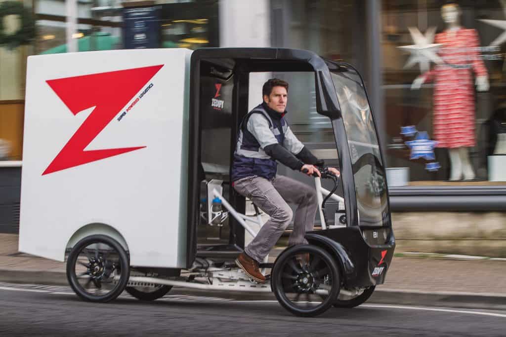 An electric delivery vehicle