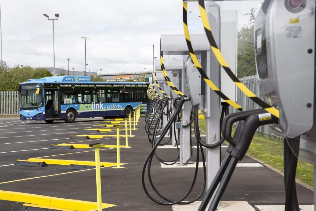 Charging points and an electric bus
