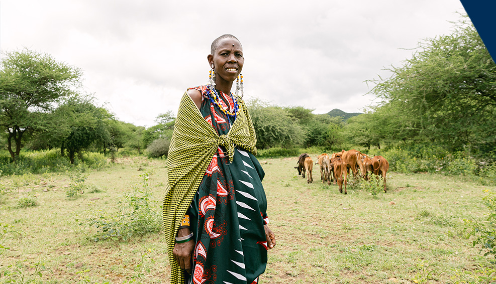 A council member on pasture land committee in Esilalei Village, Monduli district. Arusha, Tanzania.
